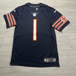 NIKE NFL Chicago Bears Mens
Blue Football Jersey 1 Justin Fields size SMALL